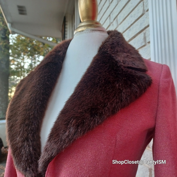 Kookai Rose Blazer with Chocolate Fur Trim - Picture 6 of 16